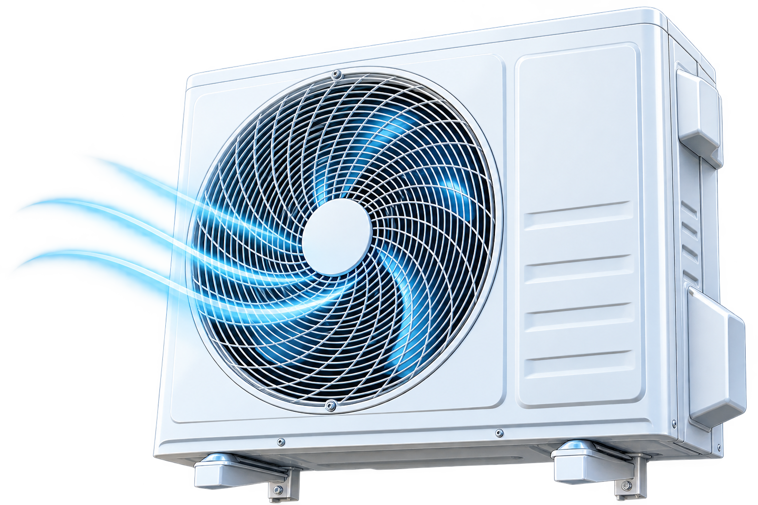 Illustrated exterior air conditioning condenser unit