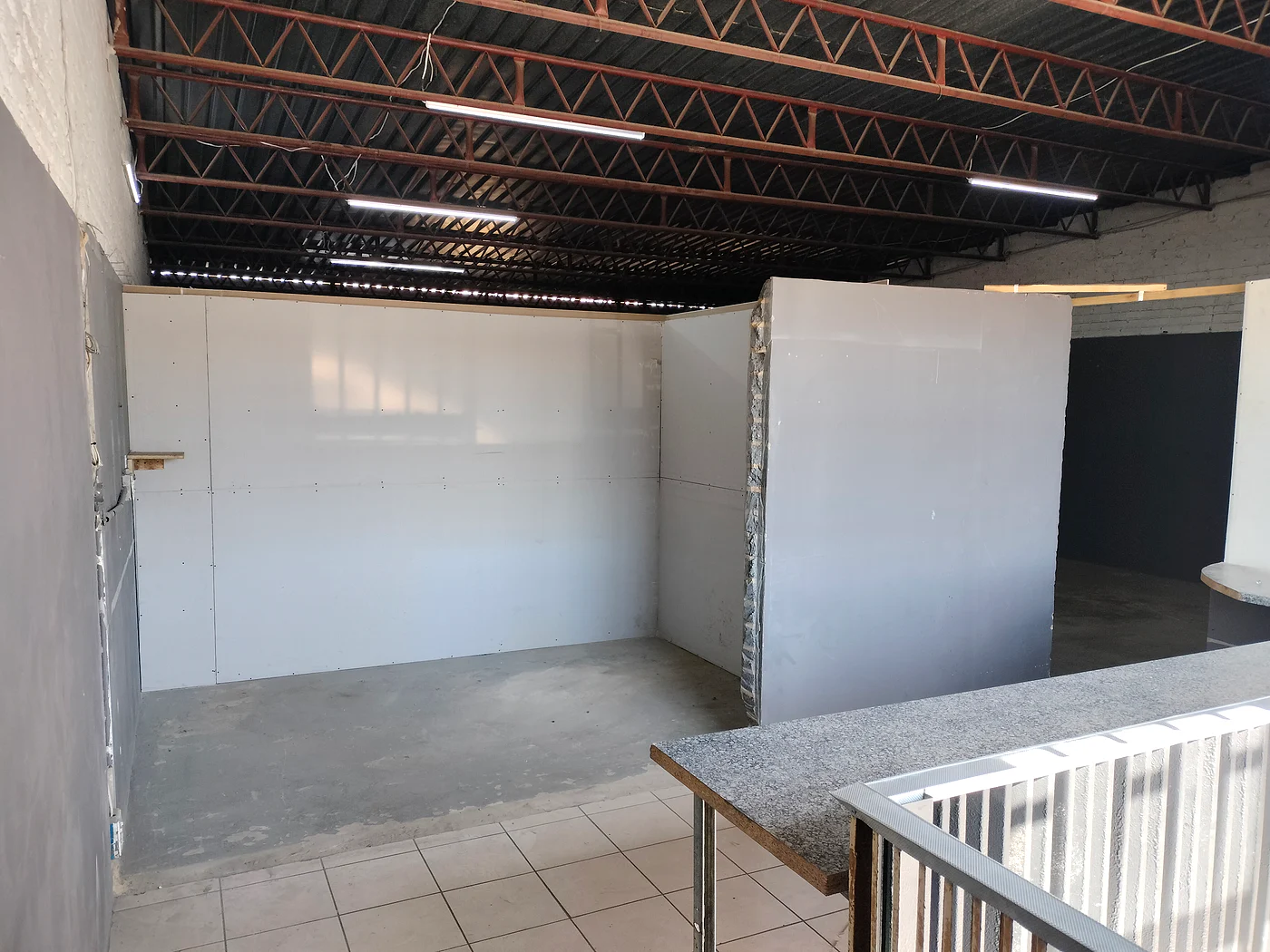 Completed cold and freezer room interior