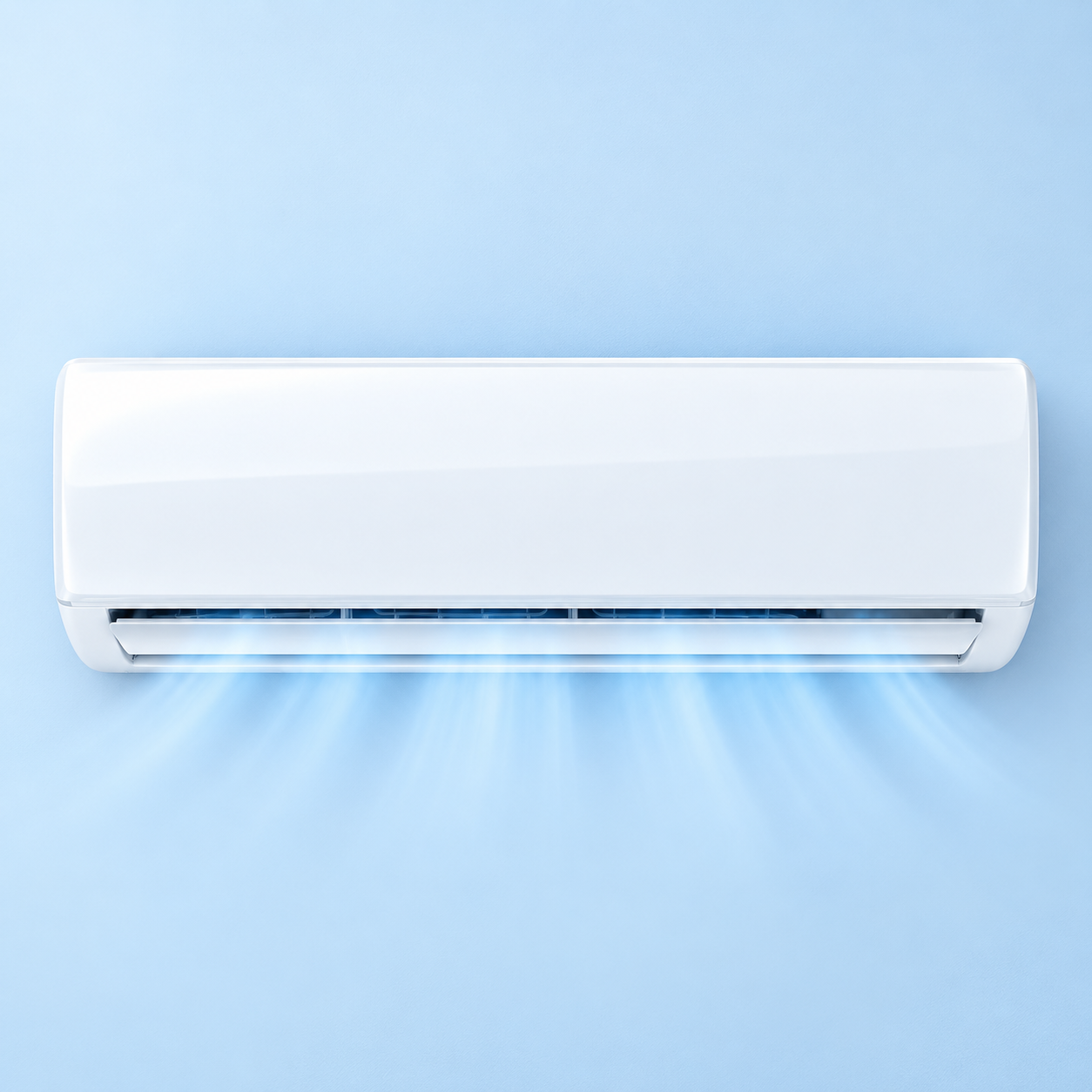Illustrated wall-mounted split air conditioner